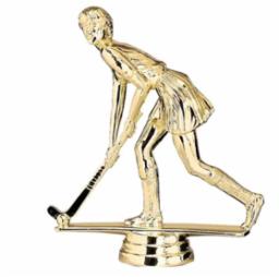 5" FEMALE GOLD FIELD HOCKEY TOPPER